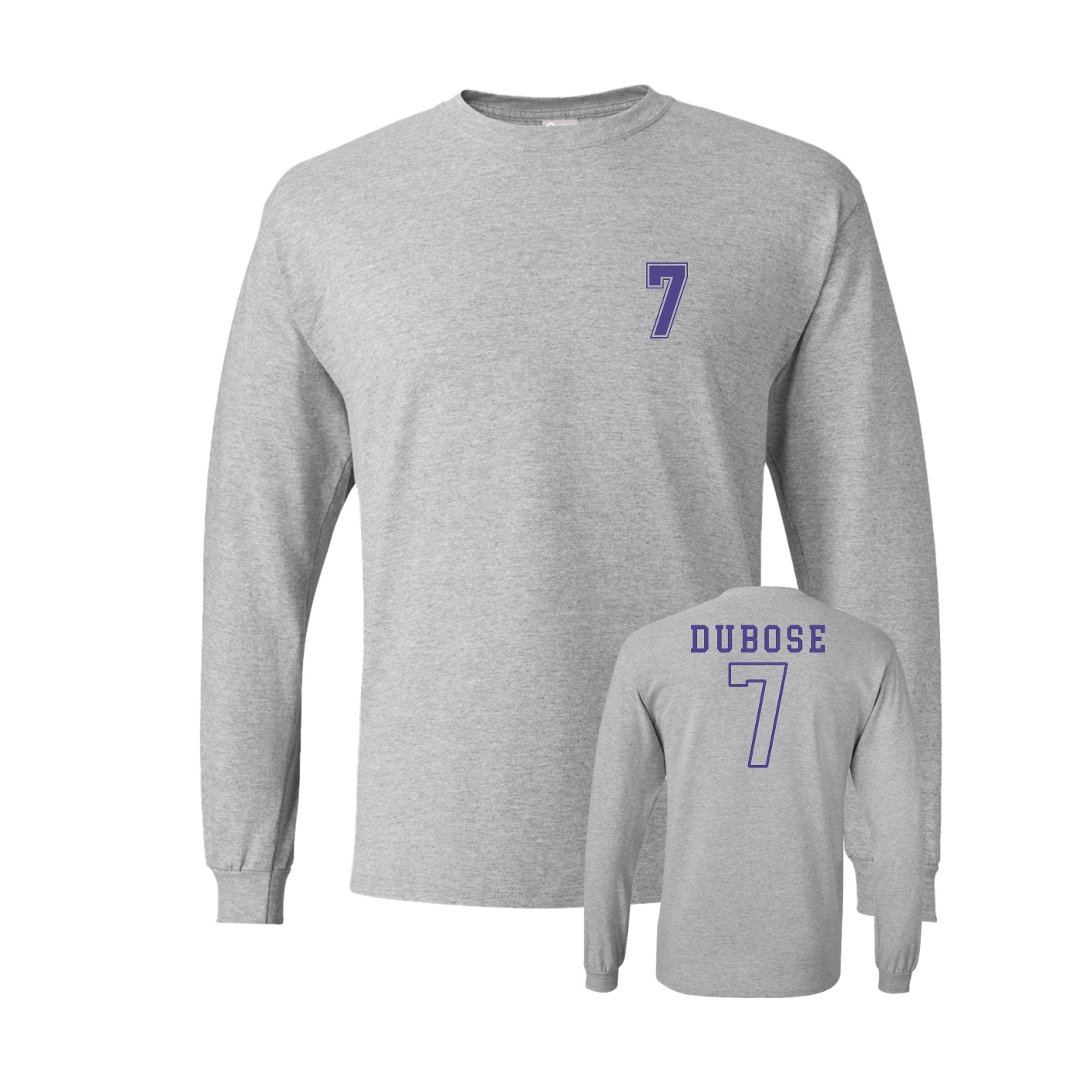 Long Sleeve Tee — Chest Back in Grey