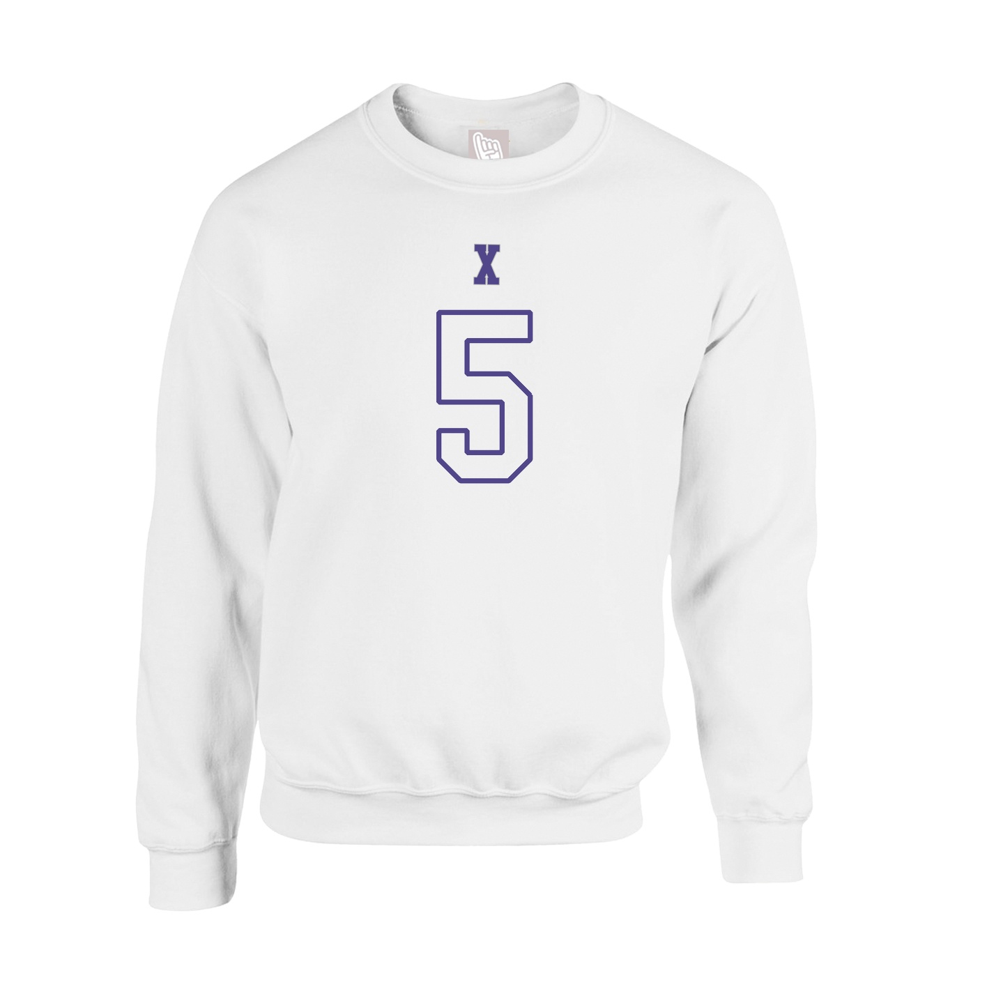 Fleece Crew — Shirsey Arch in White