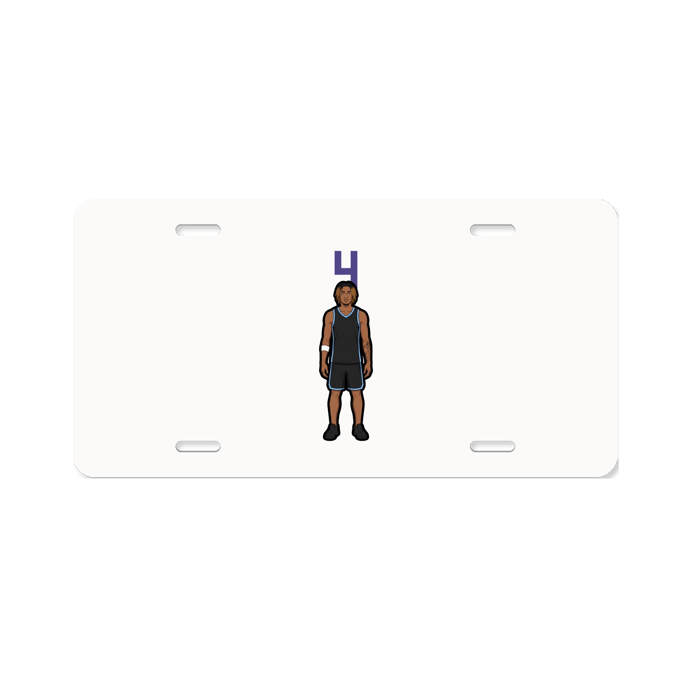 License Plate — Number Top in Classic