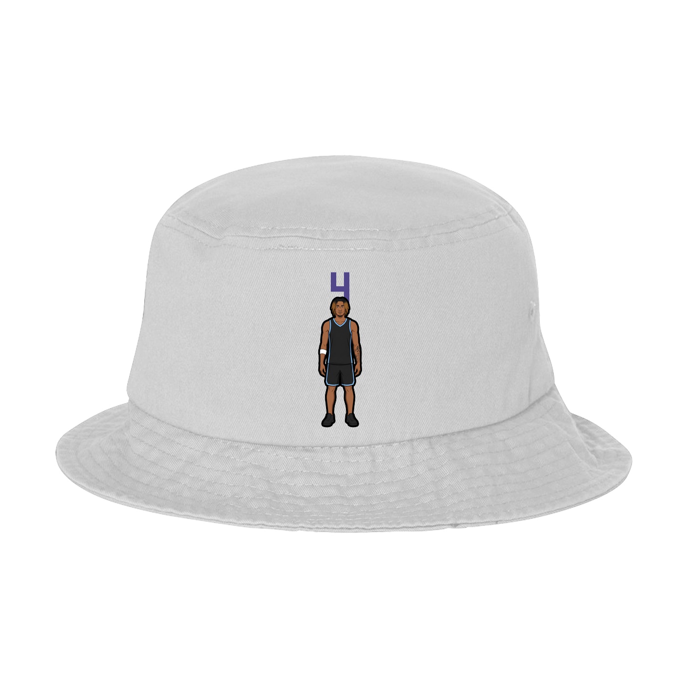 Bucket Cap — Number Top in White