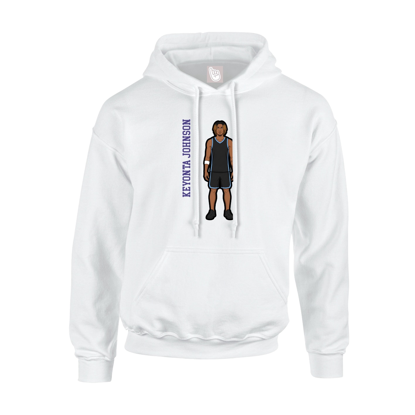 Hoodie — Name Vertical in White