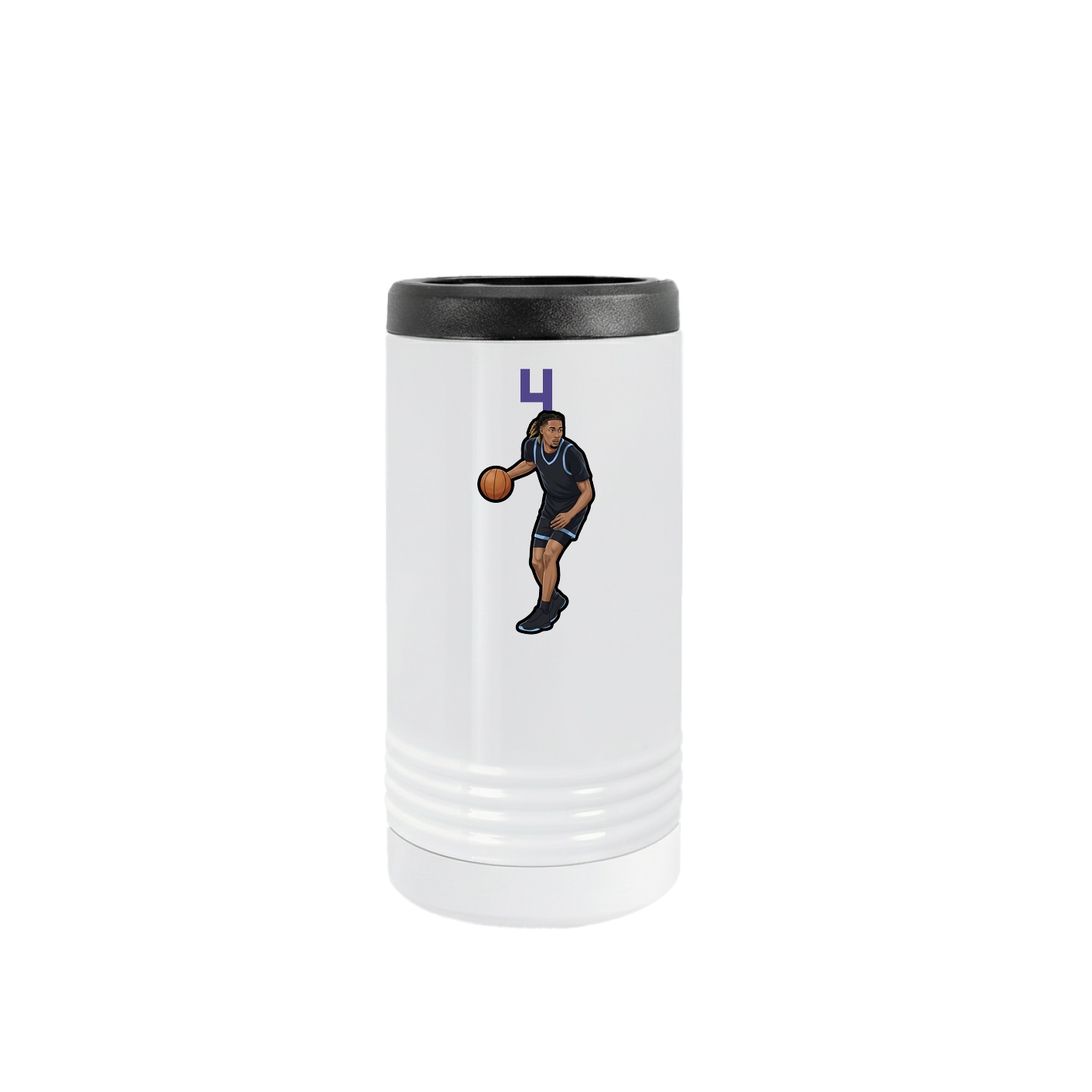 Slim Beverage Holder — Number Top in White