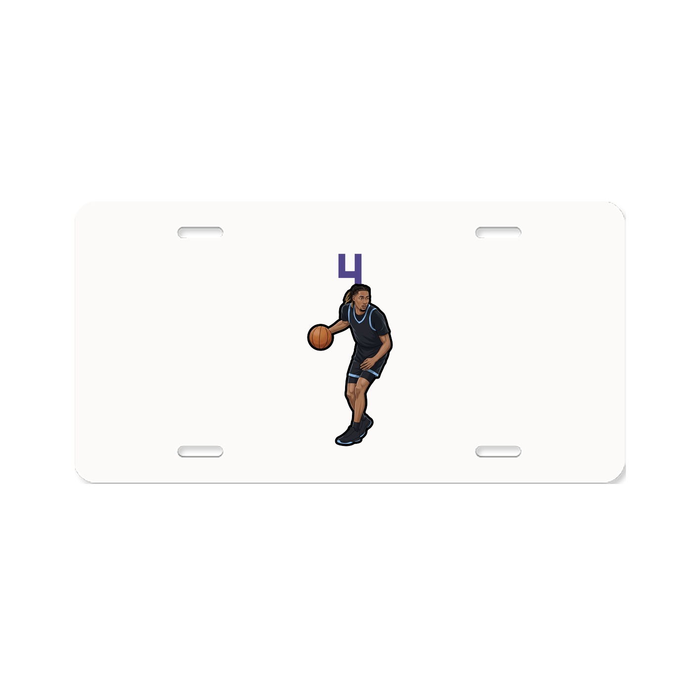 License Plate — Number Top in Classic