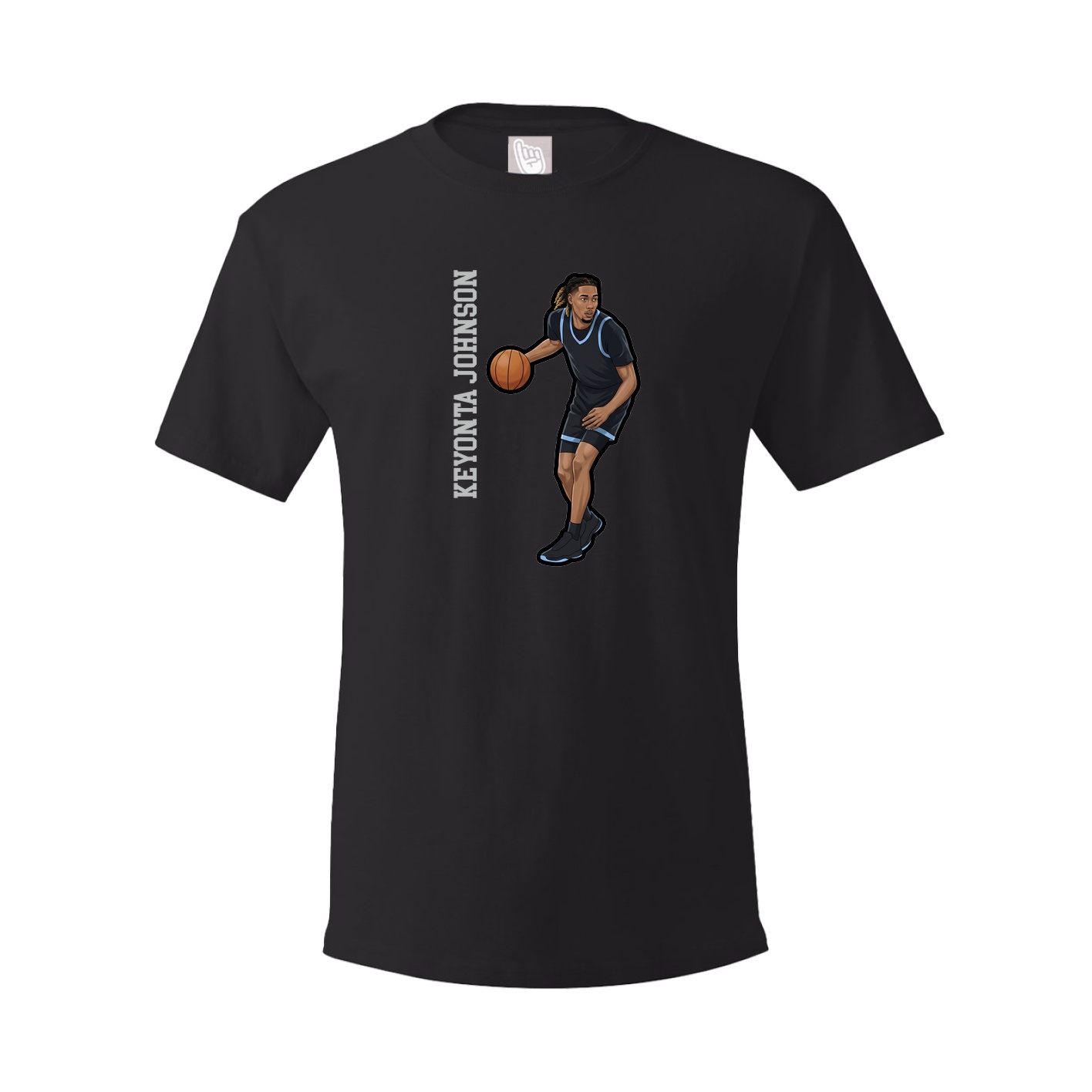 Youth Tee — Name Vertical in Black