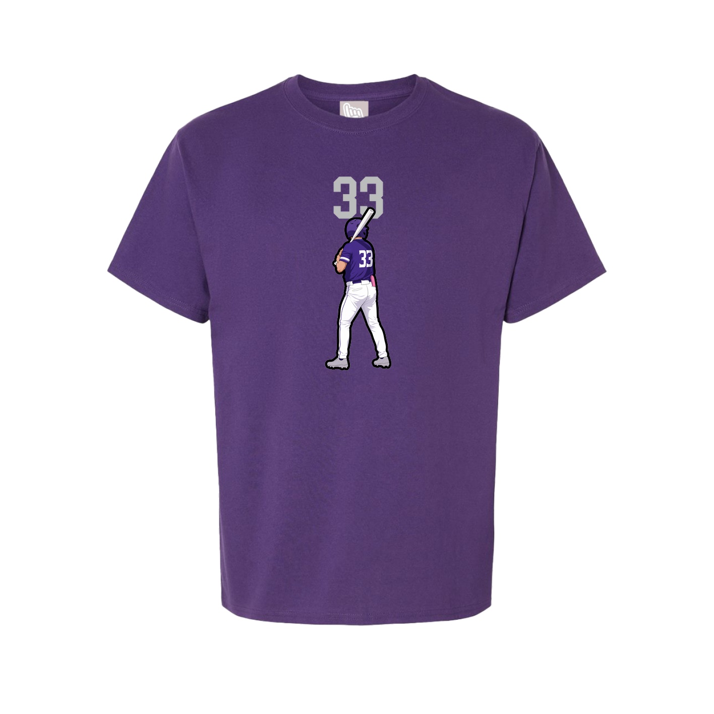 Youth Tee — Number Top in Purple
