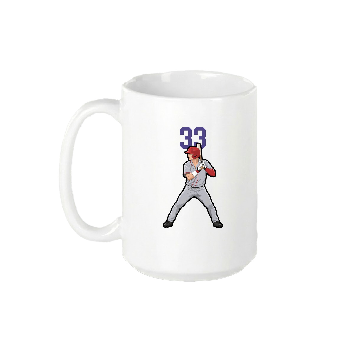 15oz Coffee Mug — Number Top in White