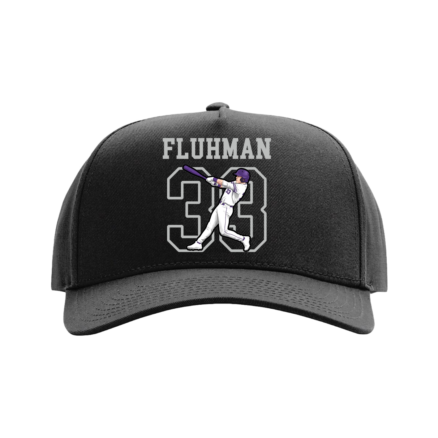 Full Fabric Five-Panel Champ Cap — Shirsey in Black