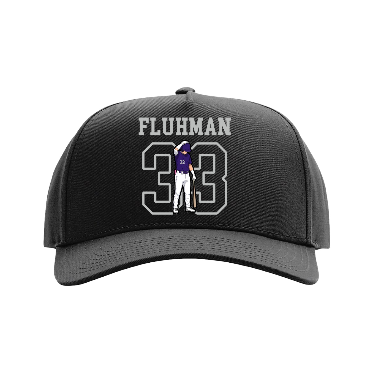 Full Fabric Five-Panel Champ Cap — Shirsey in Black