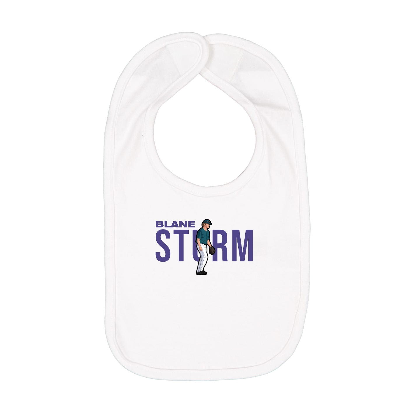 Infant Bib — Player Name in White