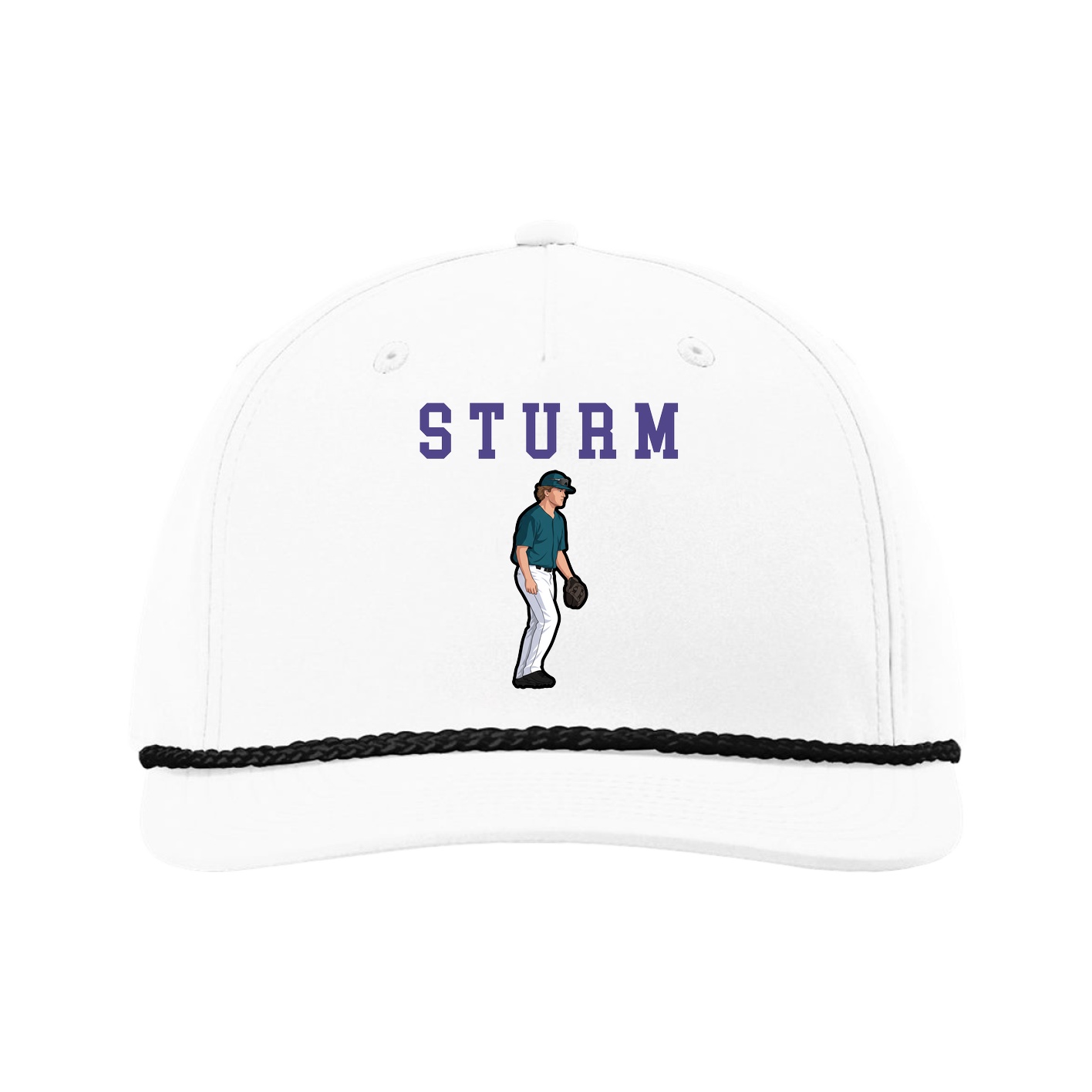 Five-Panel Classic Rope Cap — Shirsey in White