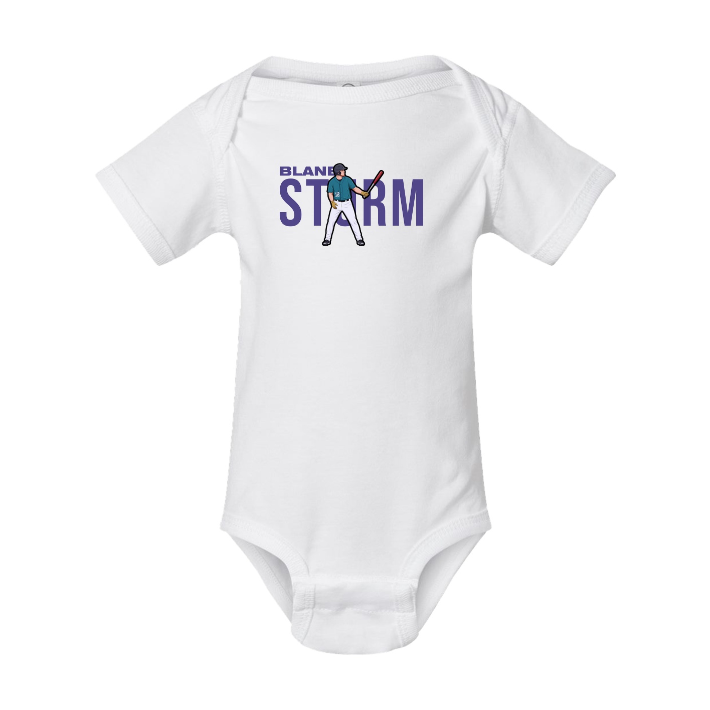 Baby Onesie — Player Name in White