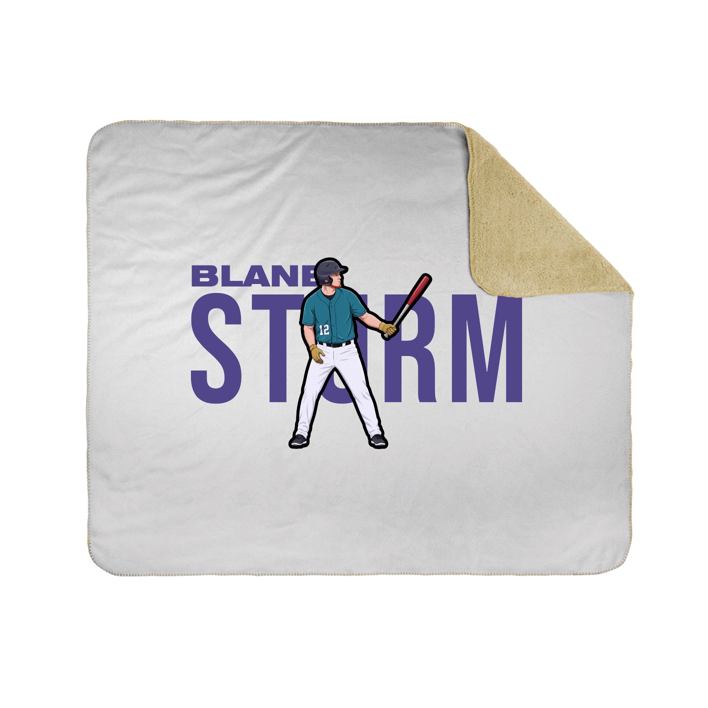Throw Blanket — Player Name in White