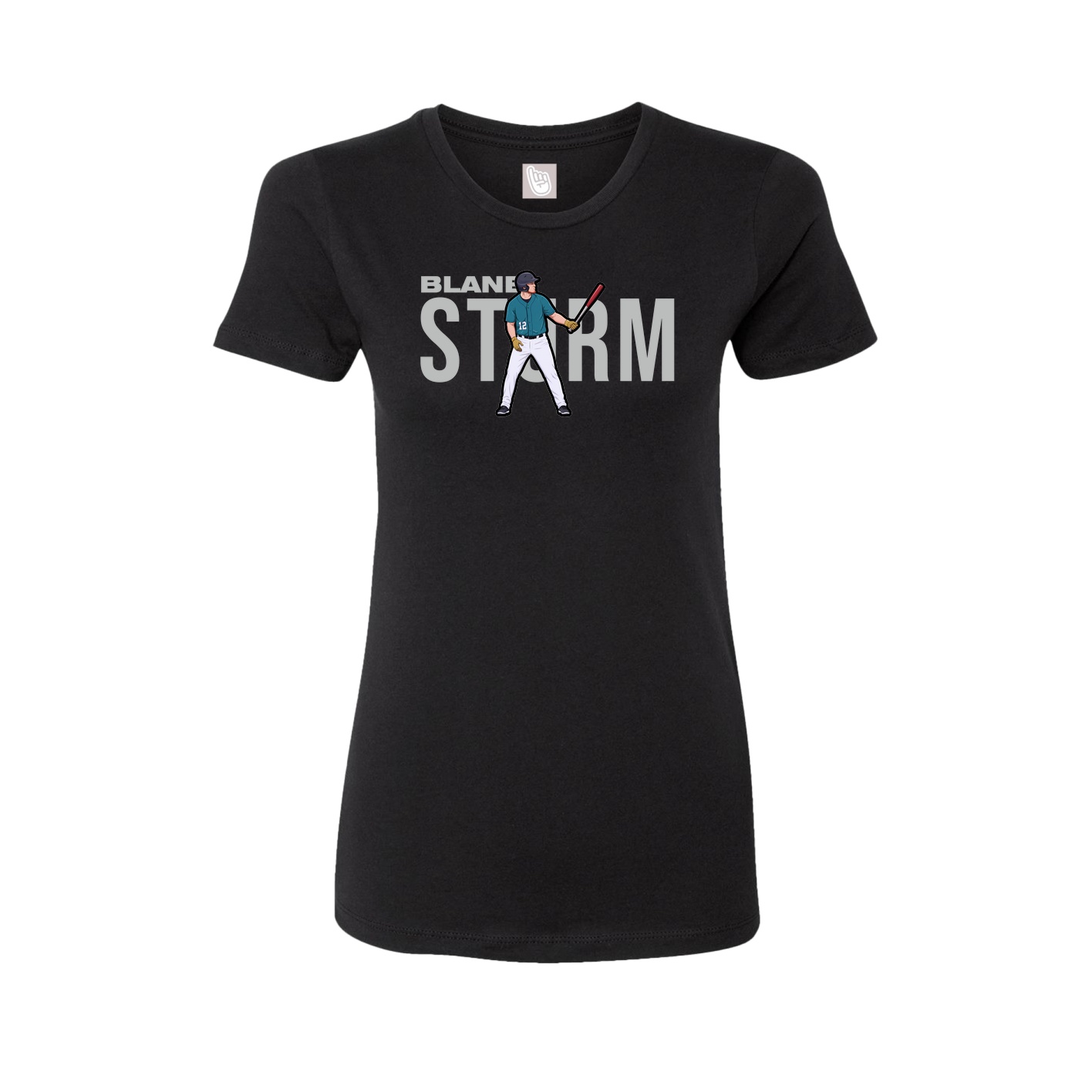 Fitted Women's Tee — Player Name in Black