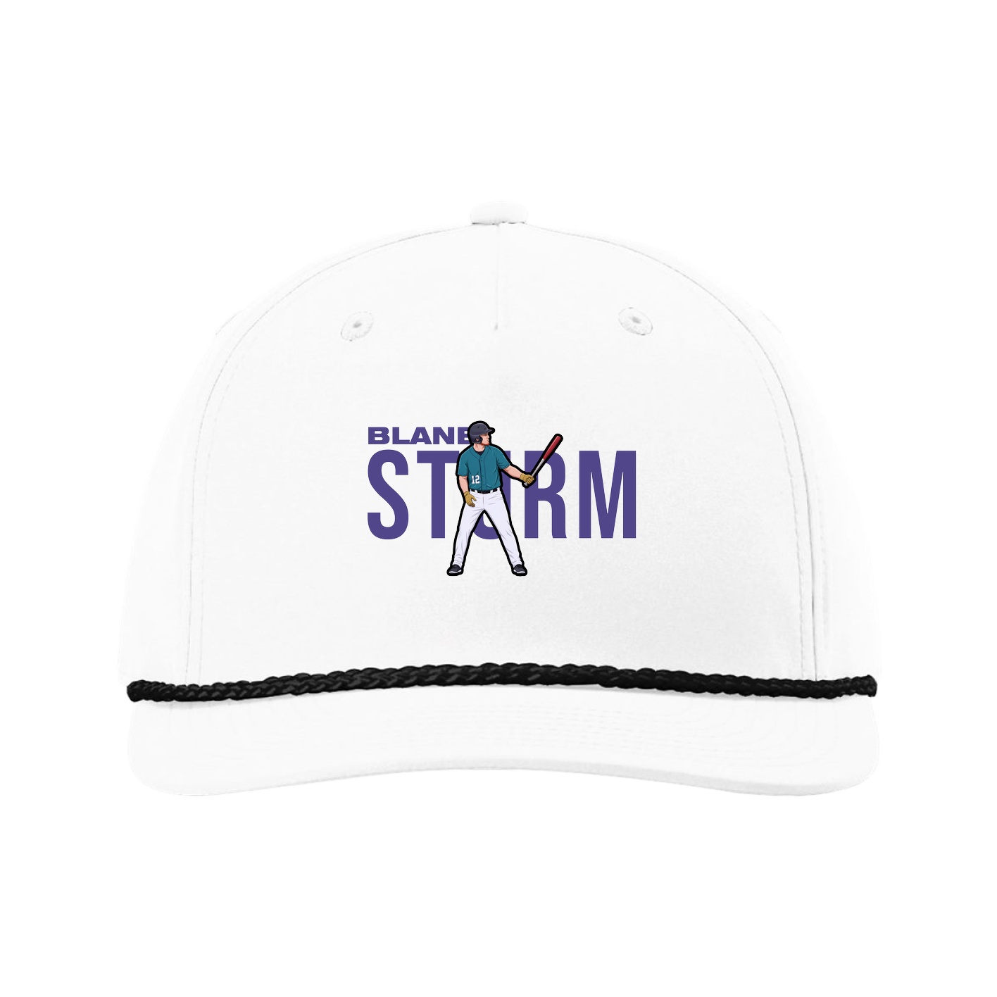 Five-Panel Classic Rope Cap — Player Name in White