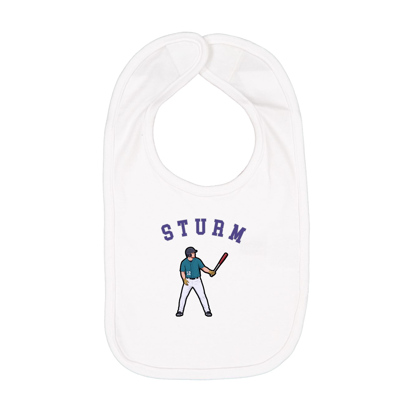 Infant Bib — Shirsey Arch in White