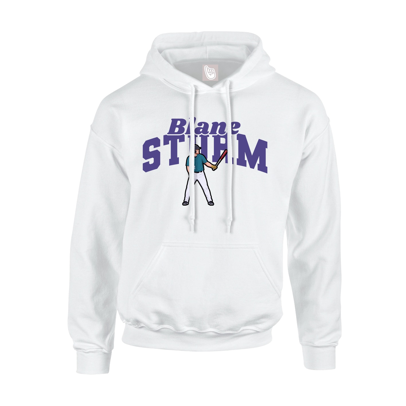 Youth Hoodie — Signature Arch in White