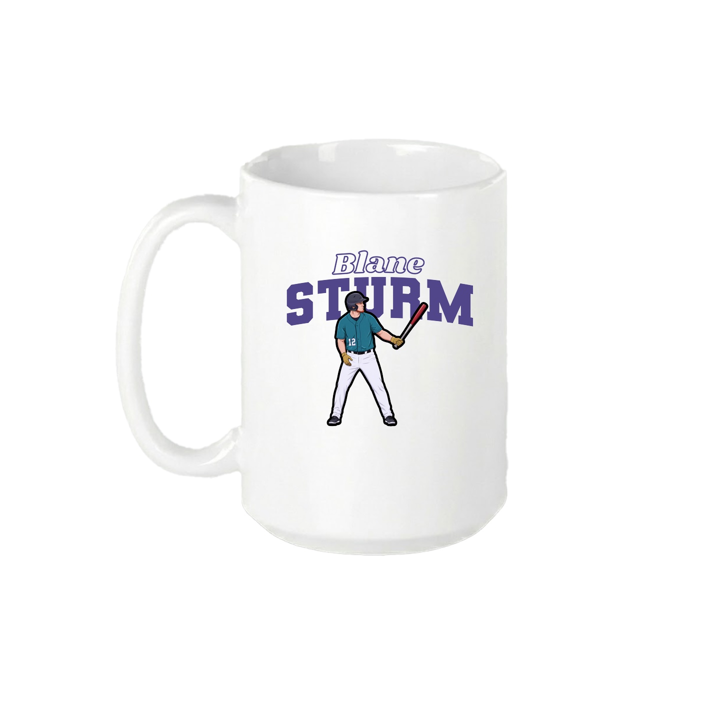 15oz Coffee Mug — Name Arch in White