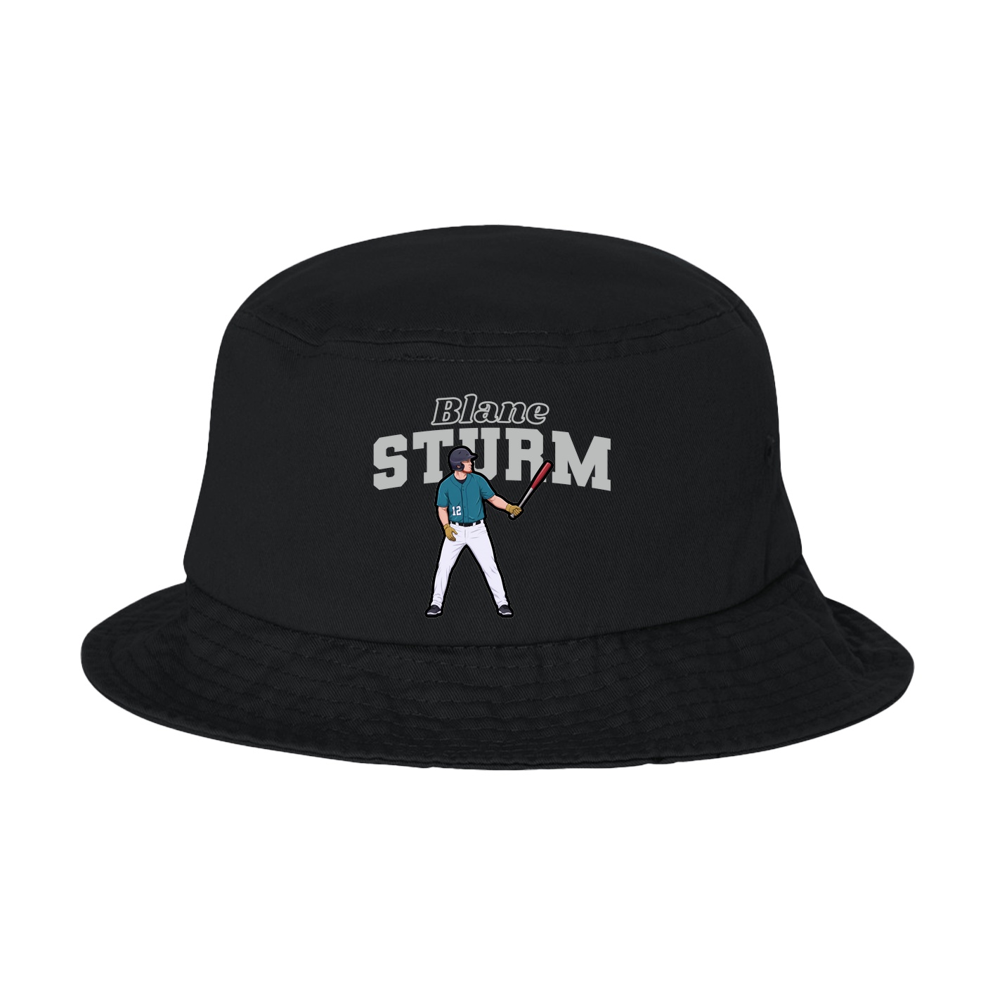 Bucket Cap — Name Arch in Black