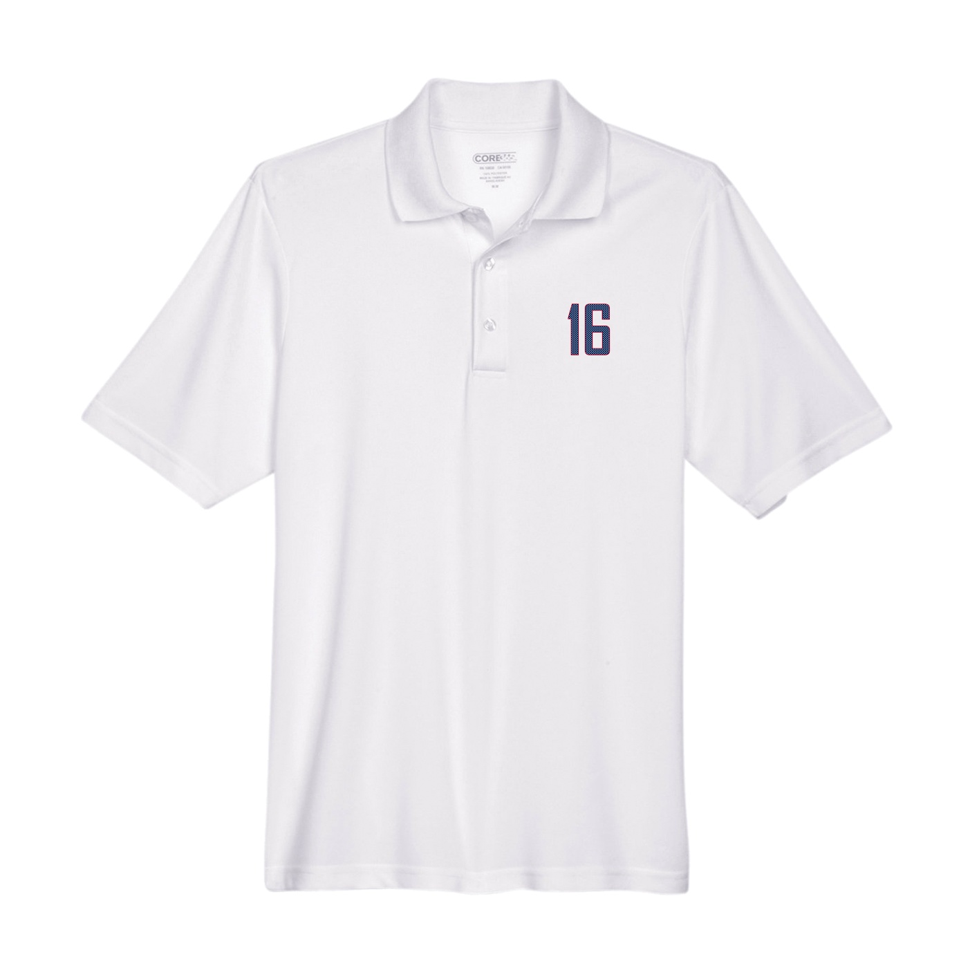 Performance Polo — Front Shirsy in White