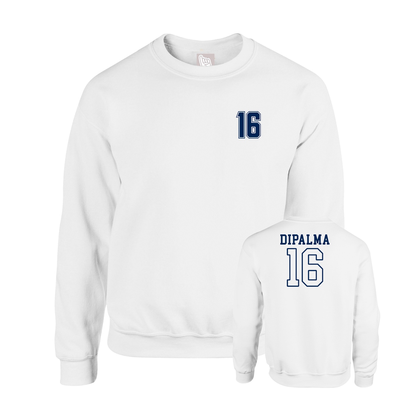 Fleece Crew — Chest Back in White