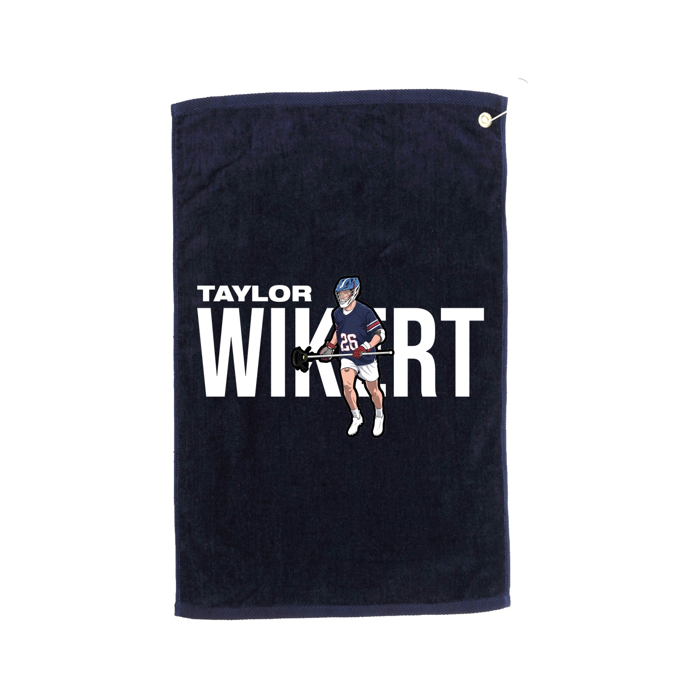 Golf Towel — Player Name in Navy