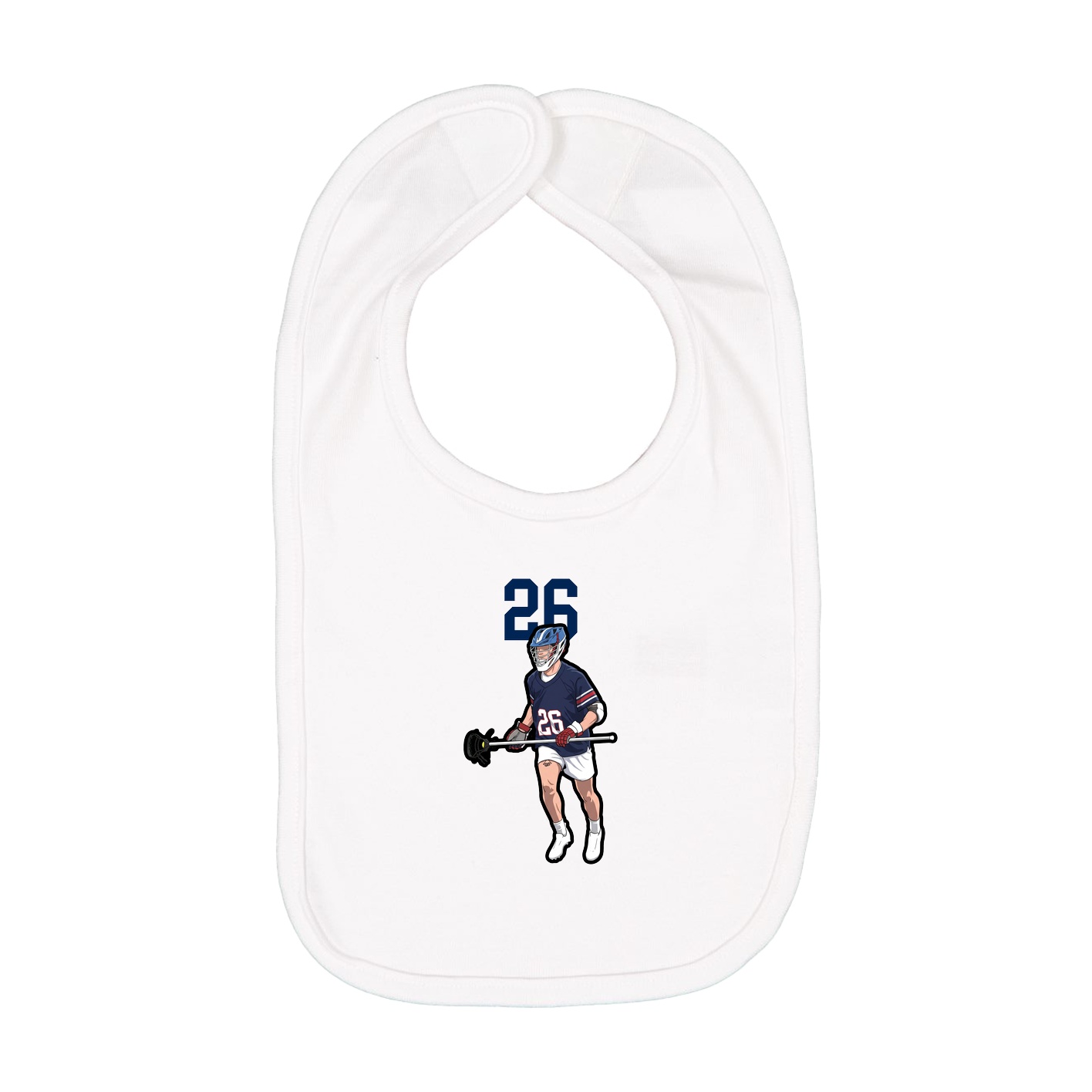 Infant Bib — Number Top in White