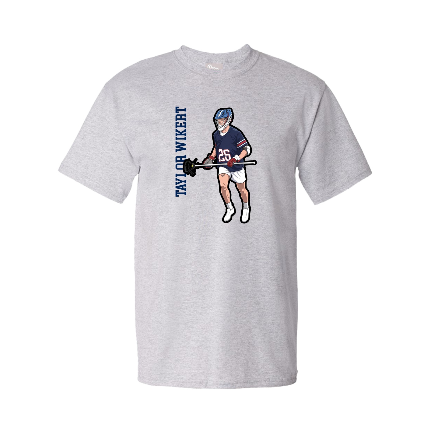 Youth Tee — Name Vertical in Grey