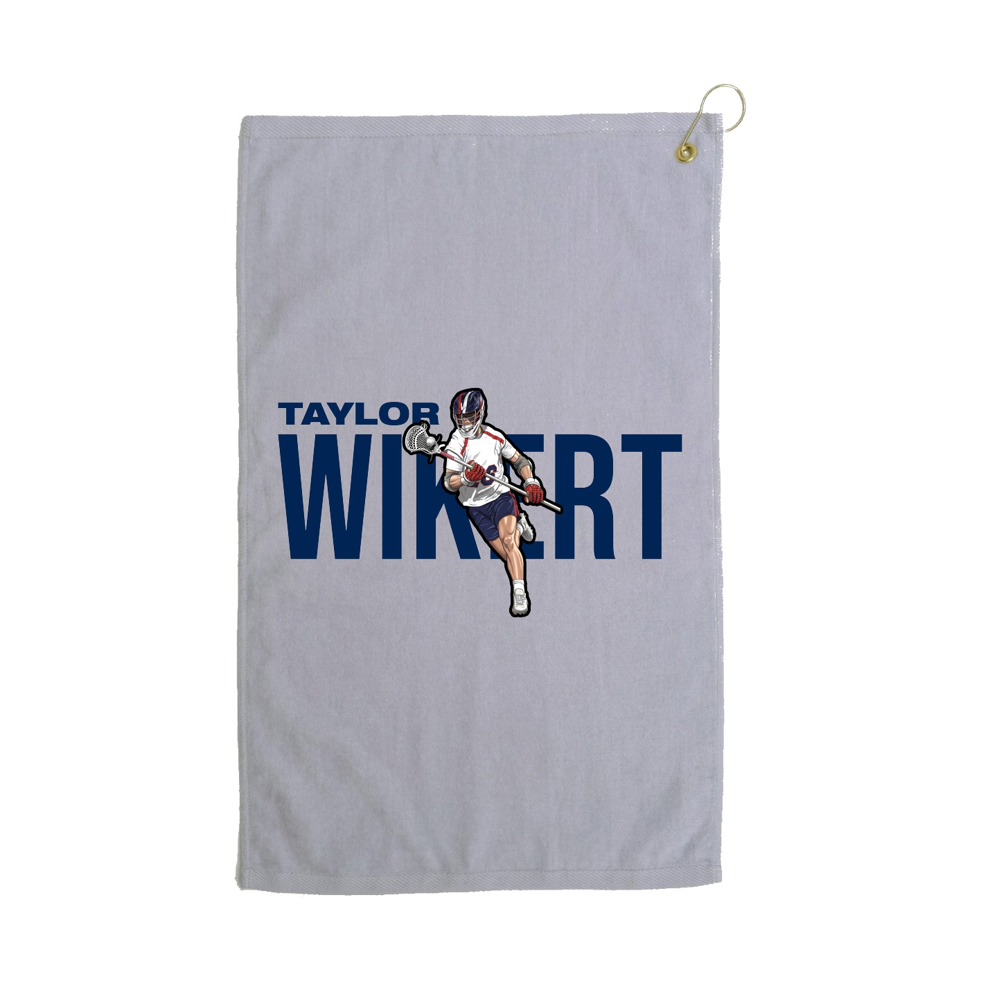 Golf Towel — Player Name in Grey