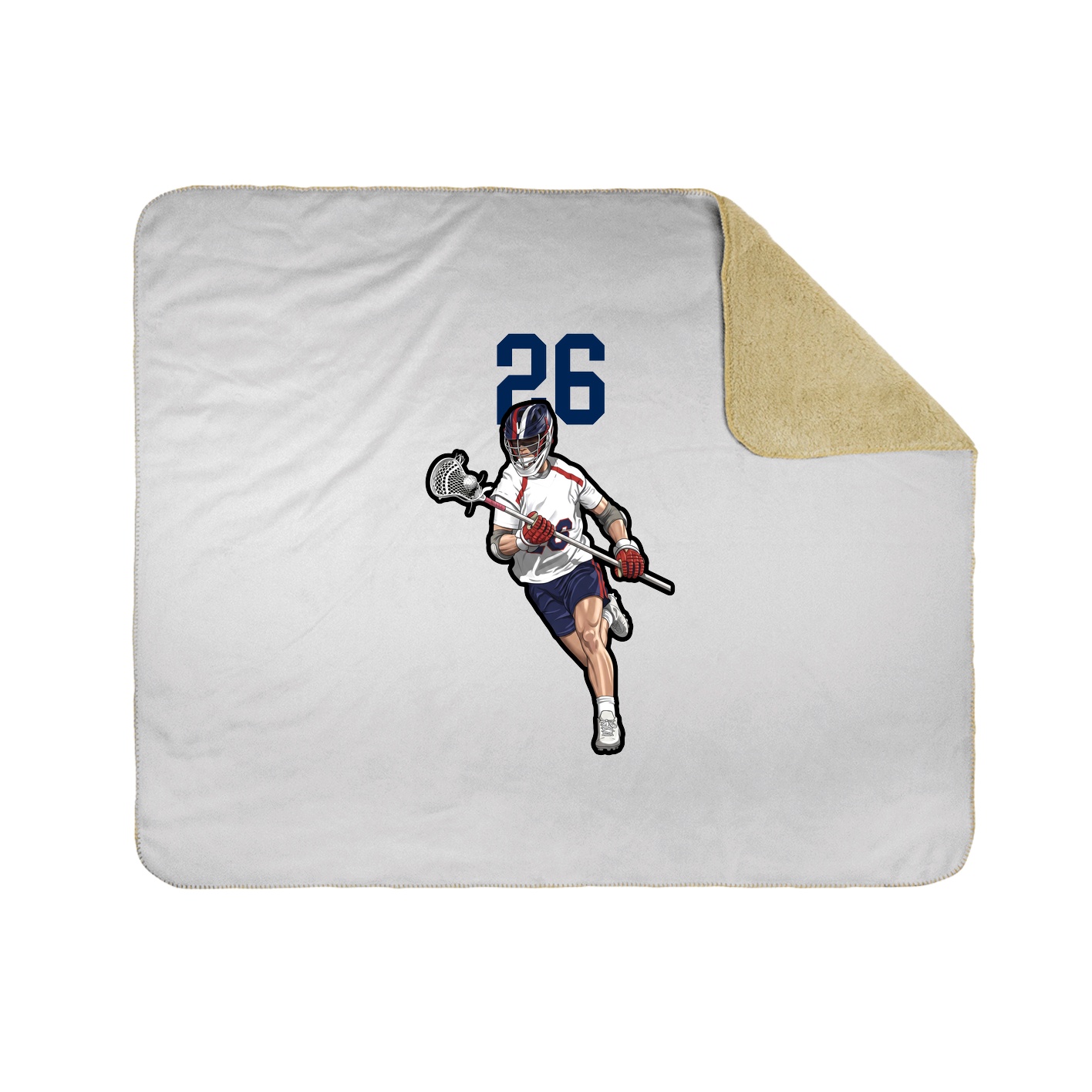 Throw Blanket — Number Top in White