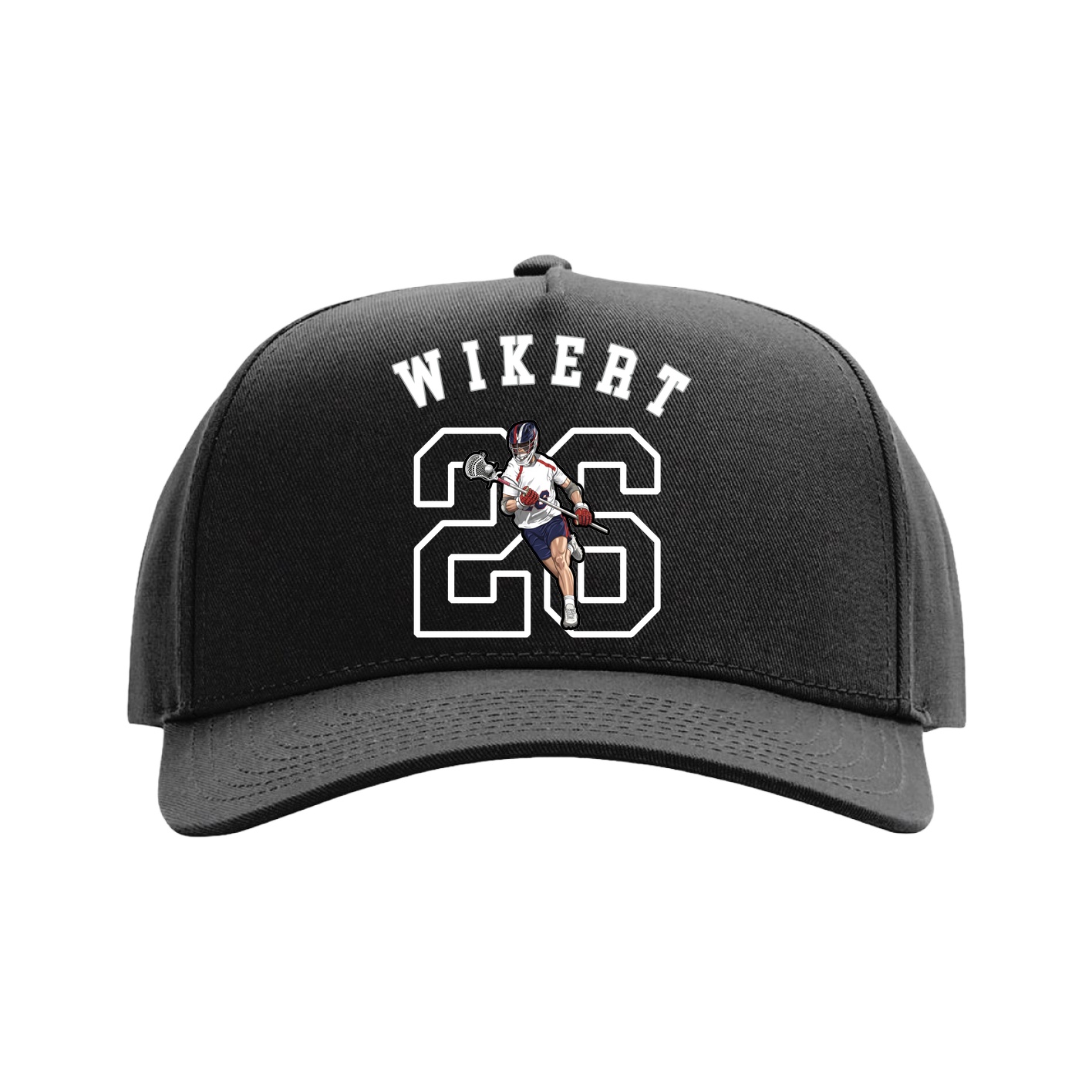 Full Fabric Five-Panel Champ Cap — Shirsey Arch in Black