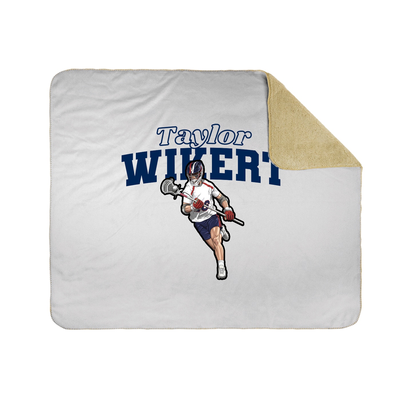 Throw Blanket — Name Arch in White