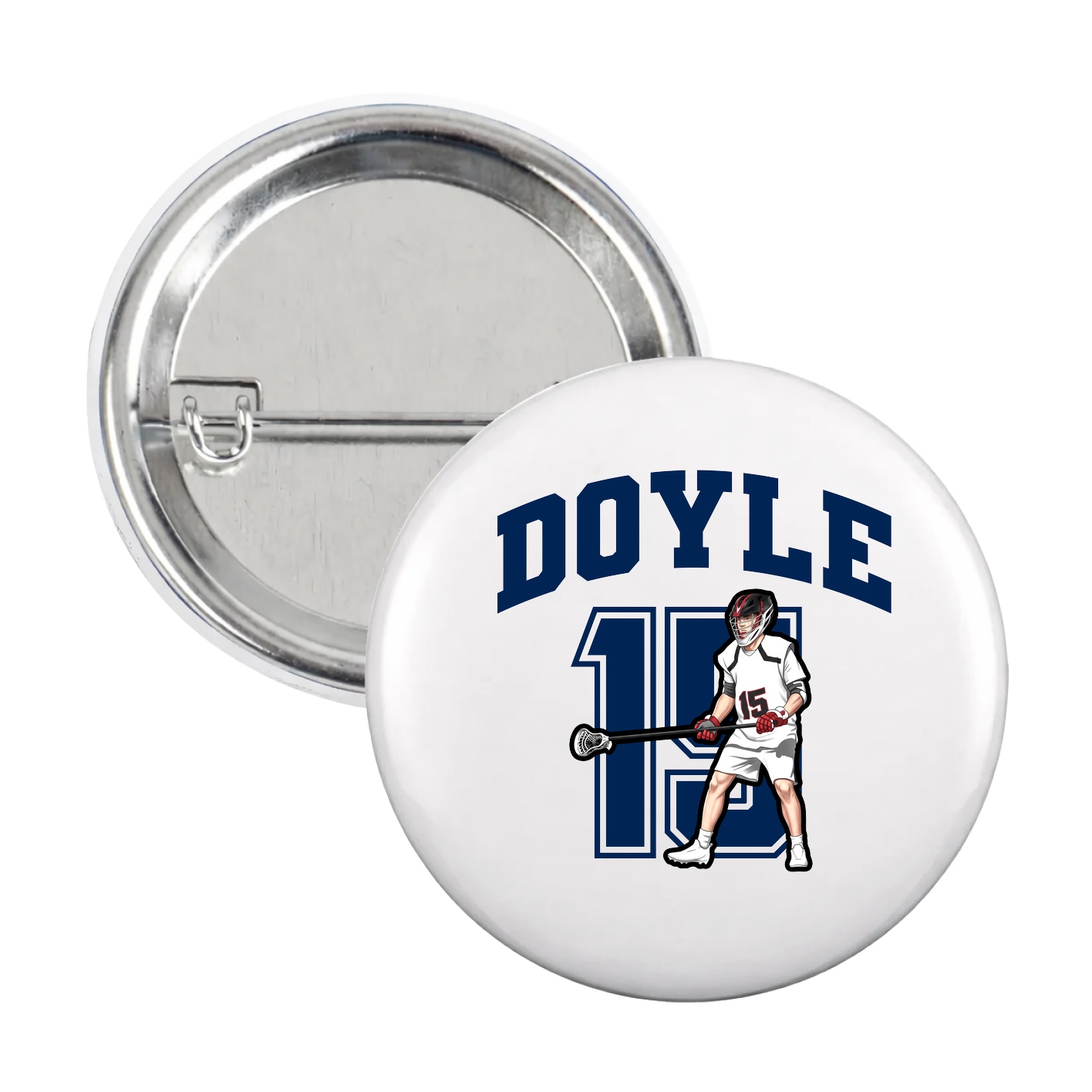 Game Day Button — Number in White