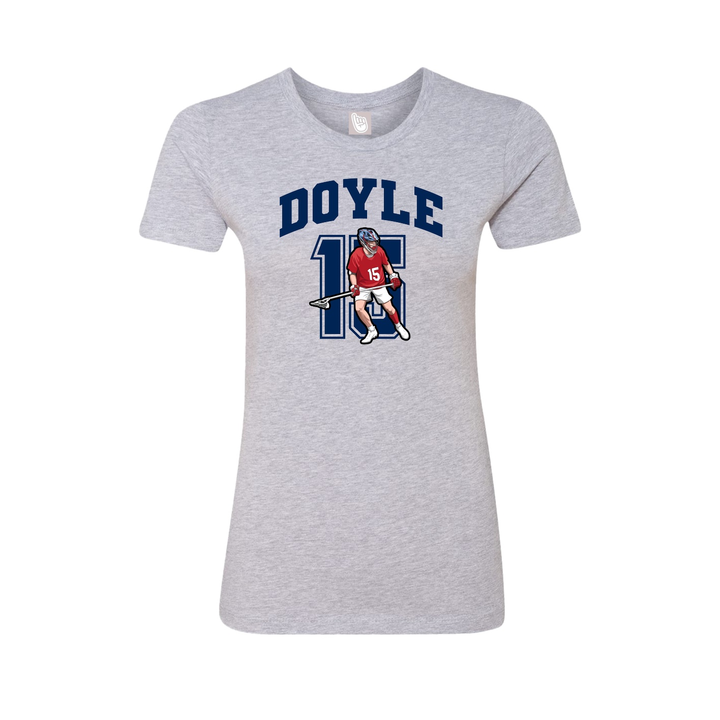 Fitted Women's Tee — Number in Grey