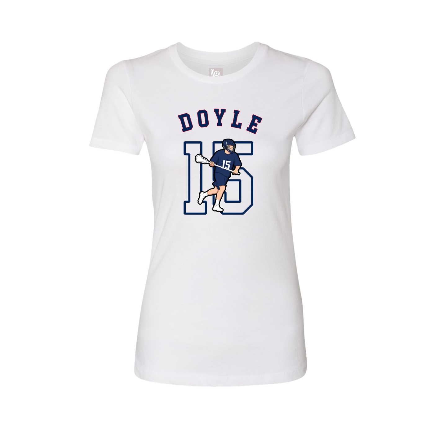 Fitted Women's Tee — Shirsey Arch in White