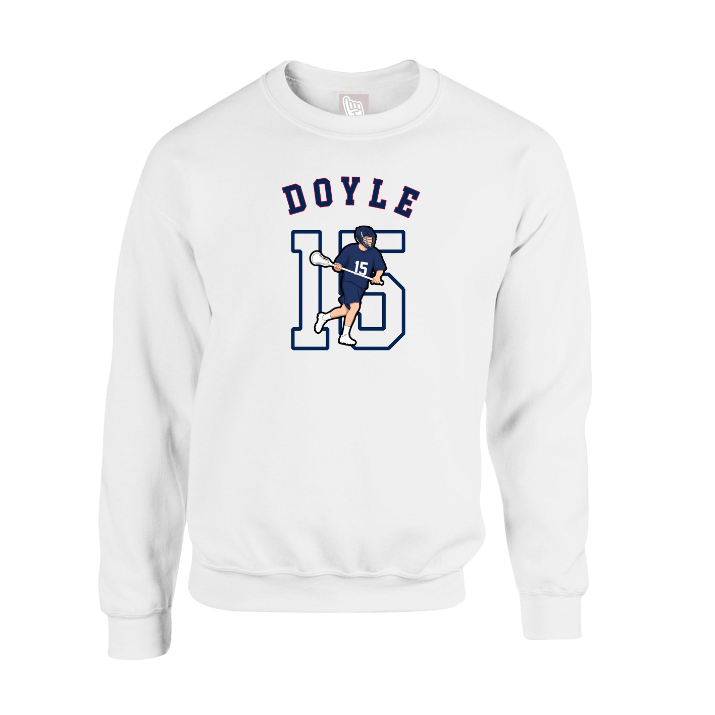 Fleece Crew — Shirsey Arch in White