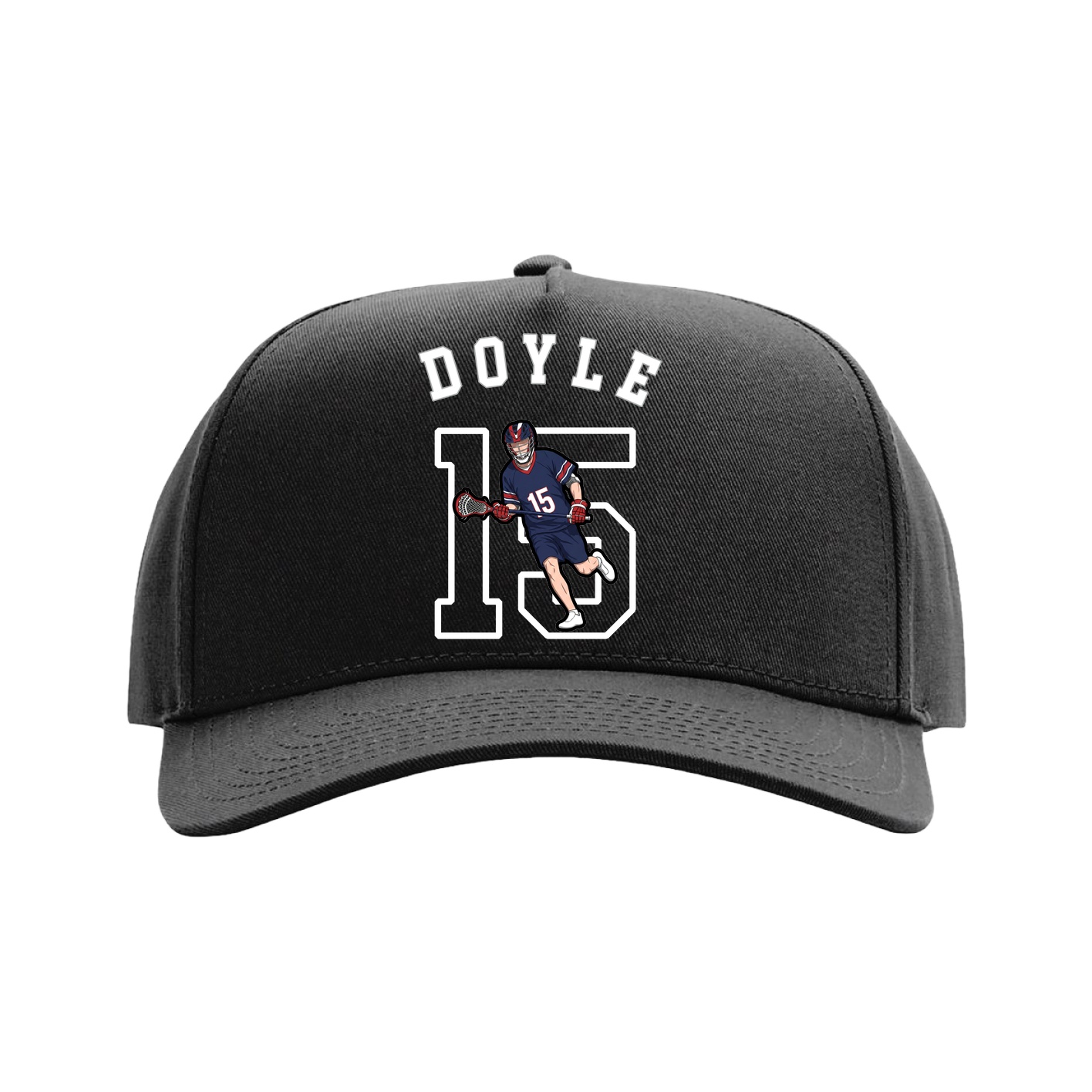 Full Fabric Five-Panel Champ Cap — Shirsey Arch in Black