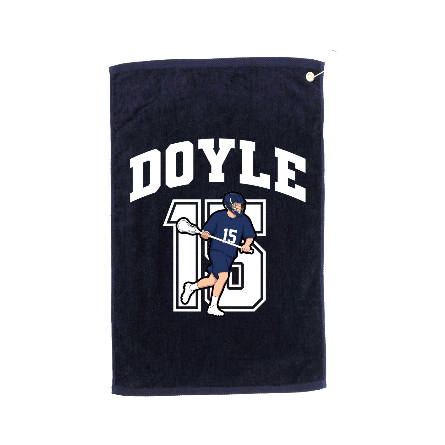 Golf Towel — Number in Navy