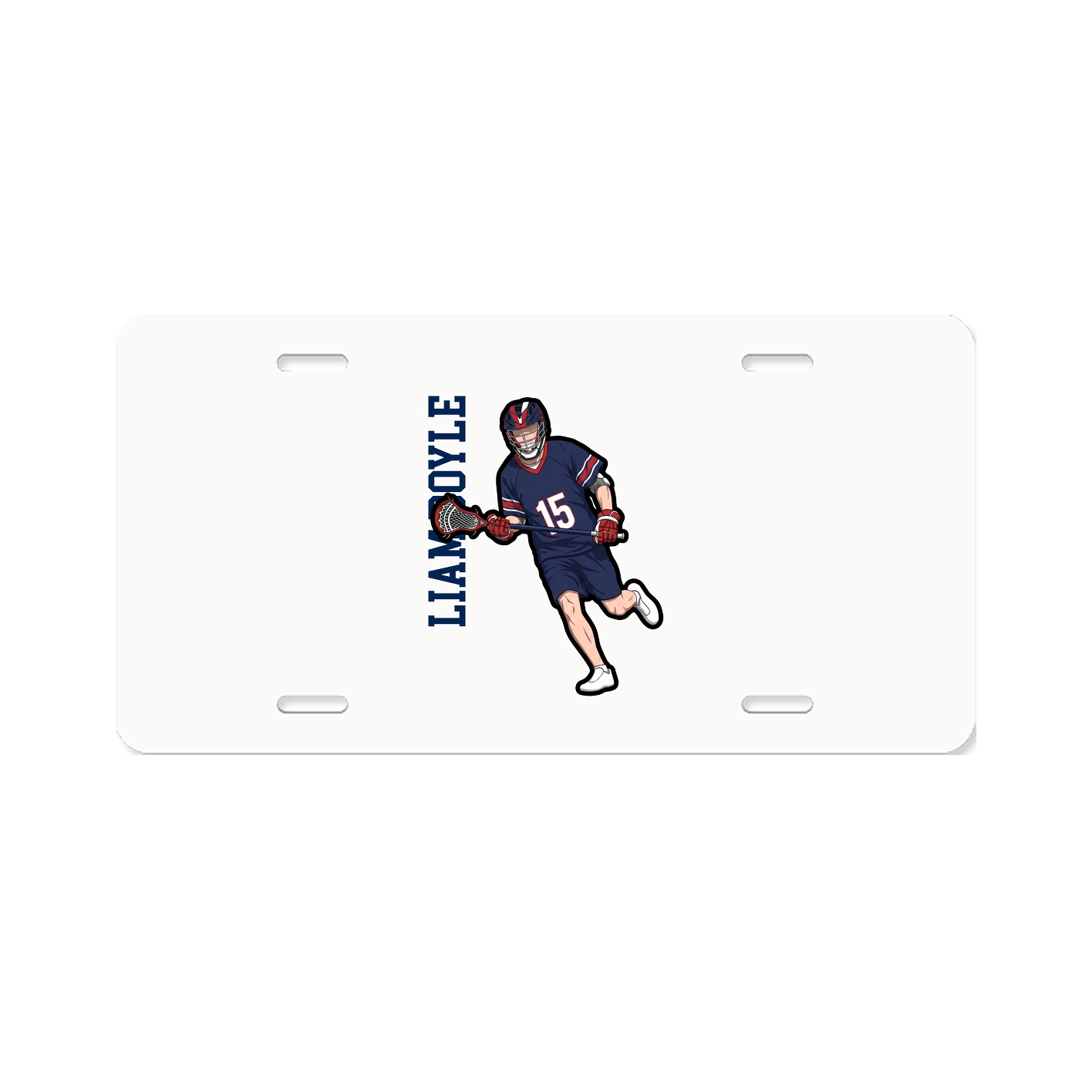 License Plate — Name Vertical in Classic