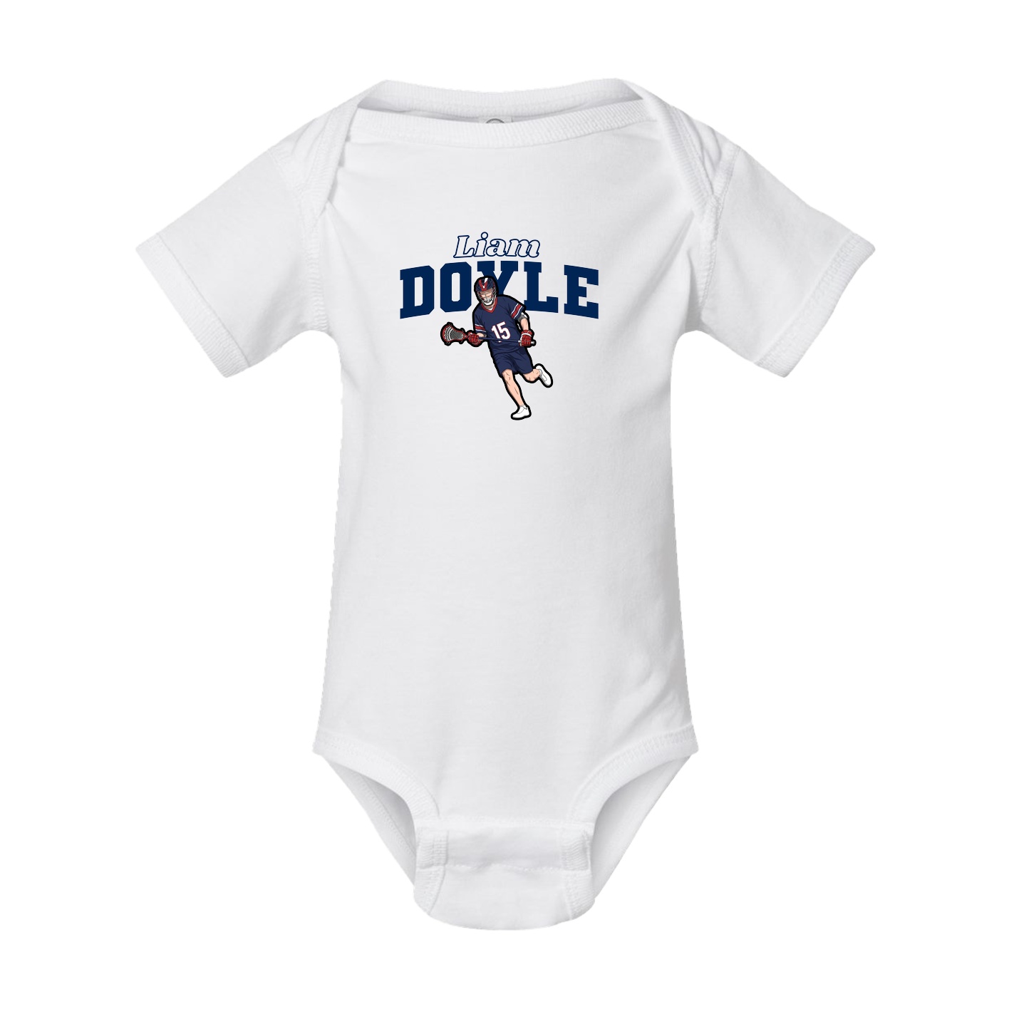Baby Onesie — Name Arch in White