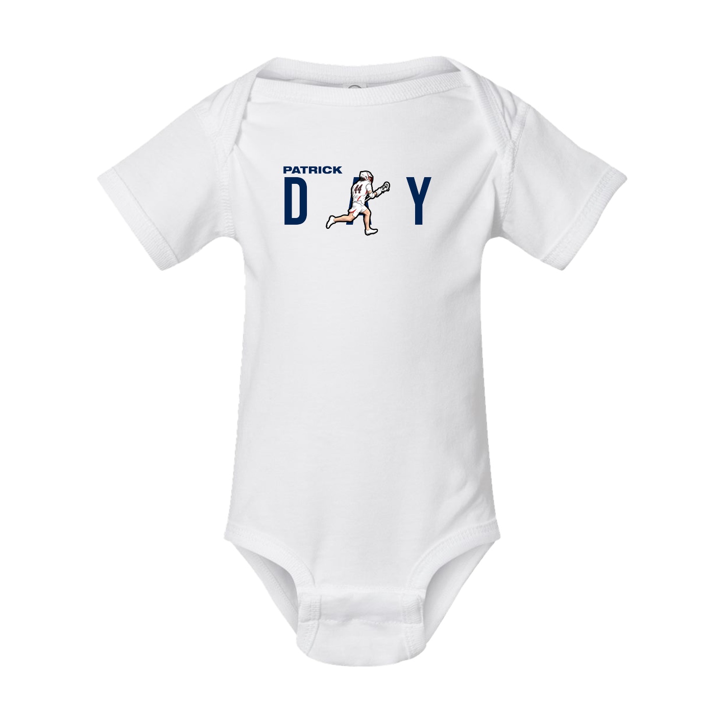 Baby Onesie — Player Name in White