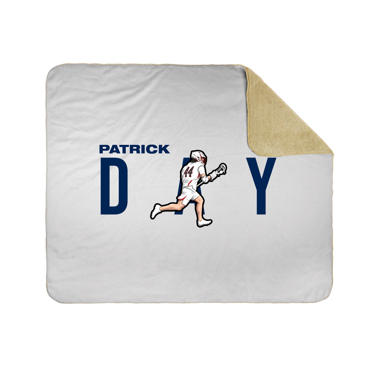 Throw Blanket — Player Name in White