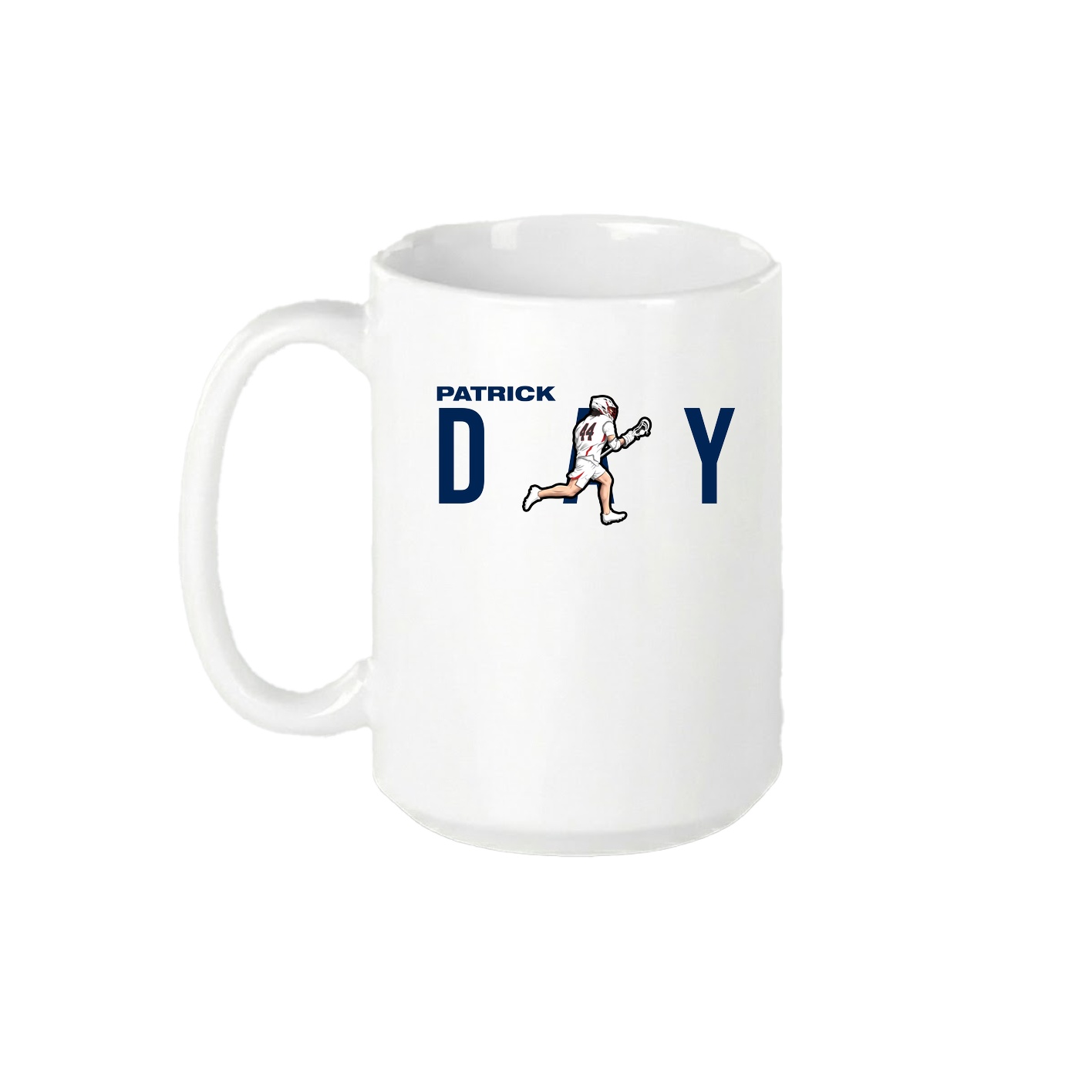 15oz Coffee Mug — Player Name in White