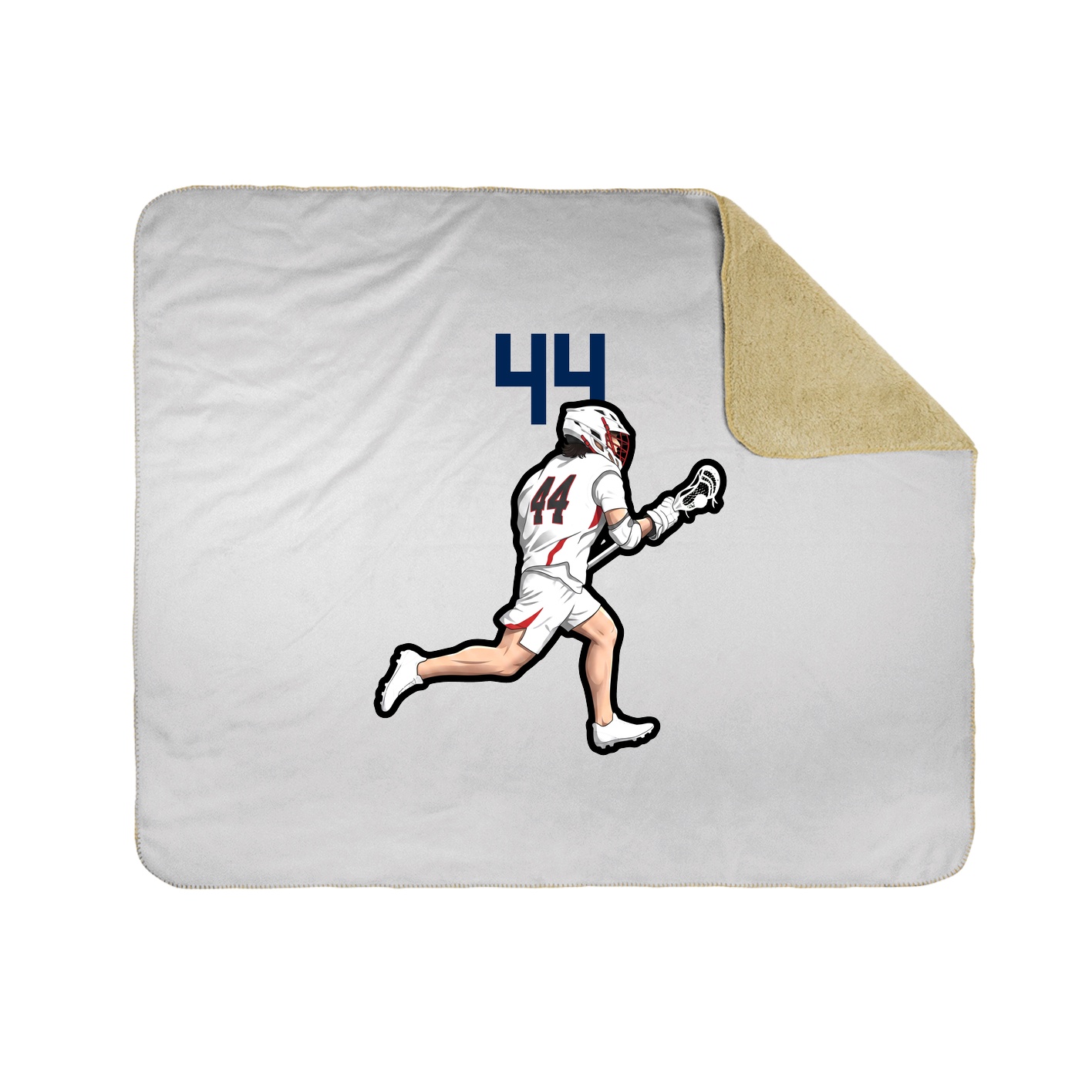 Throw Blanket — Number Top in White