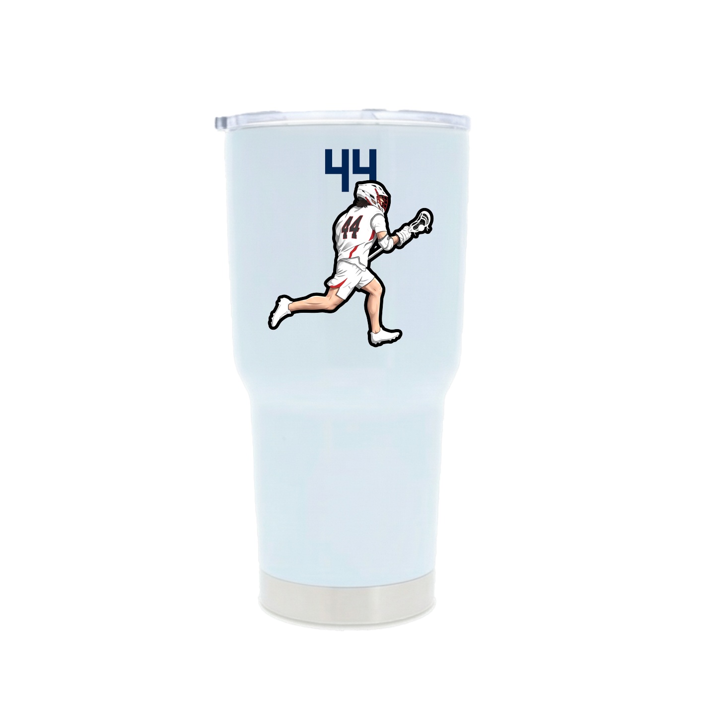 30oz Stainless Steel Tumbler — Number Top in White