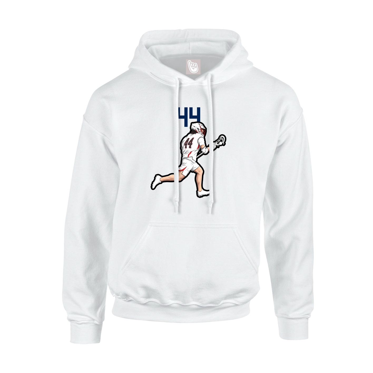 Hoodie — Number Top in White