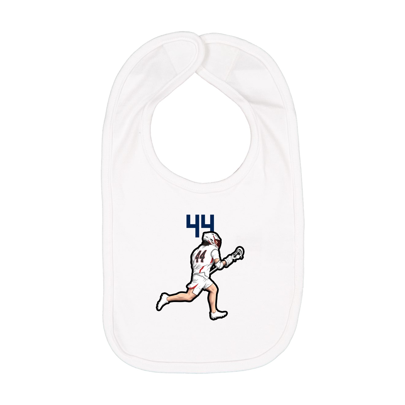 Infant Bib — Number Top in White