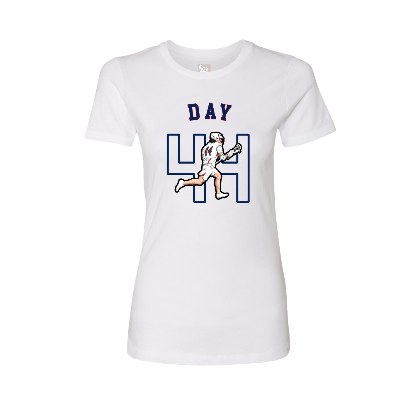 Fitted Women's Tee — Shirsey Arch in White