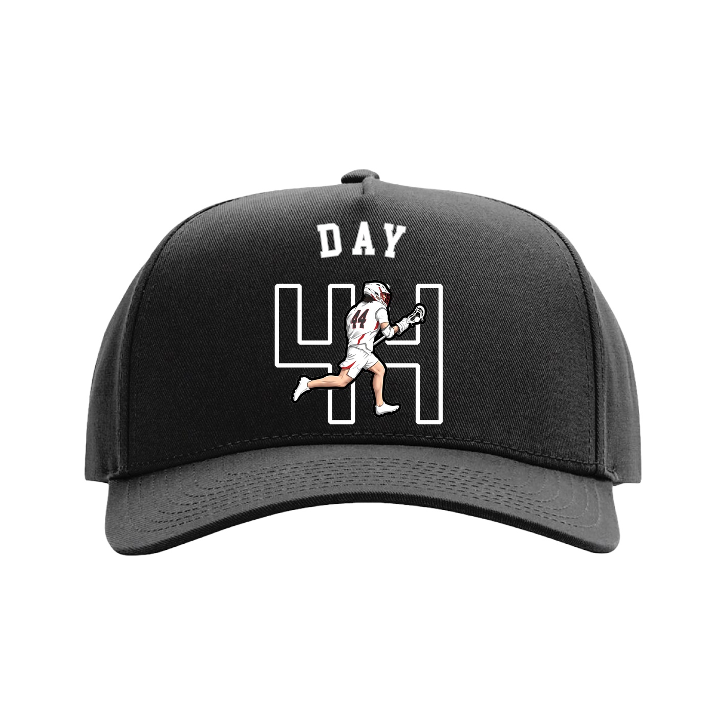 Full Fabric Five-Panel Champ Cap — Shirsey Arch in Black