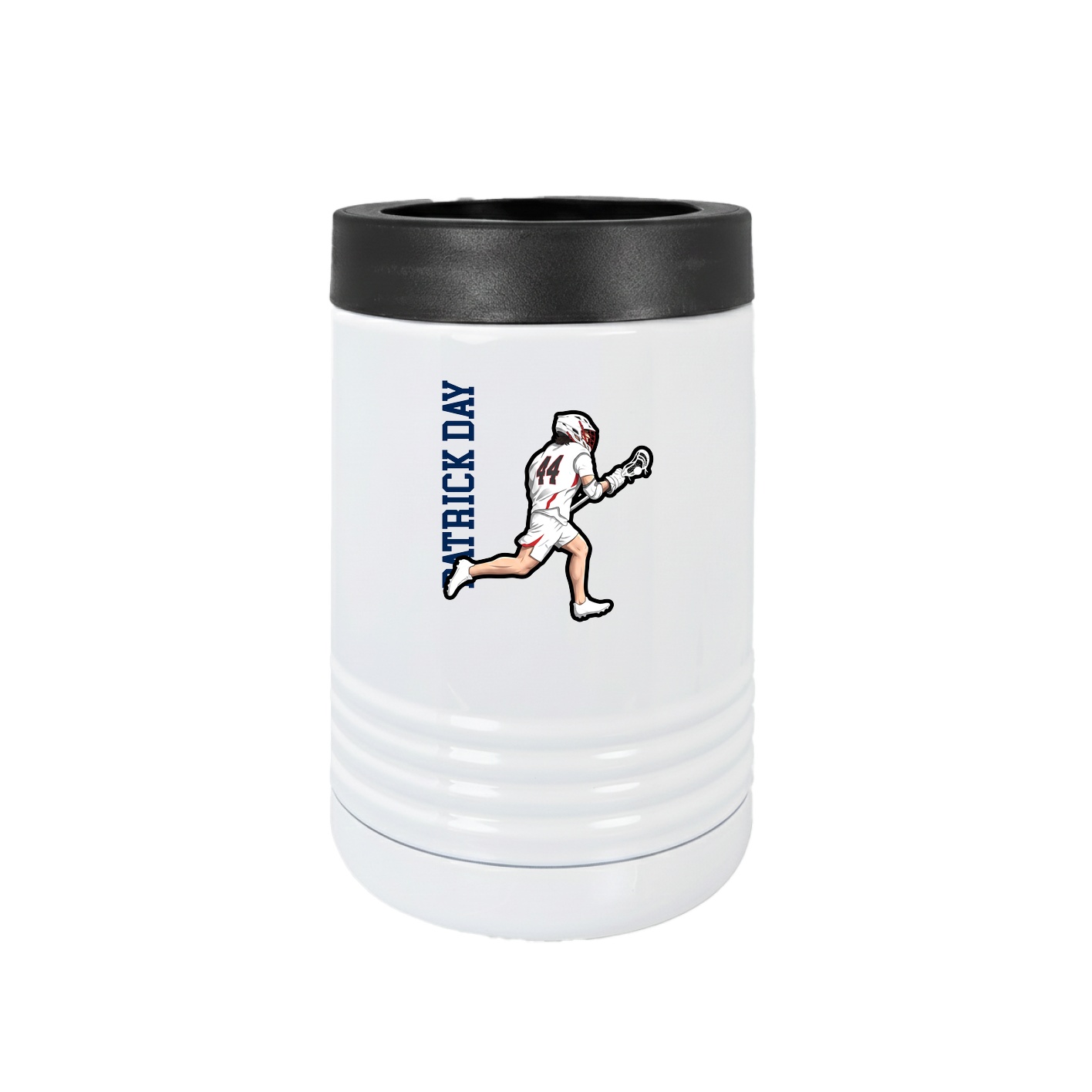 Beverage Holder — Name Vertical in White