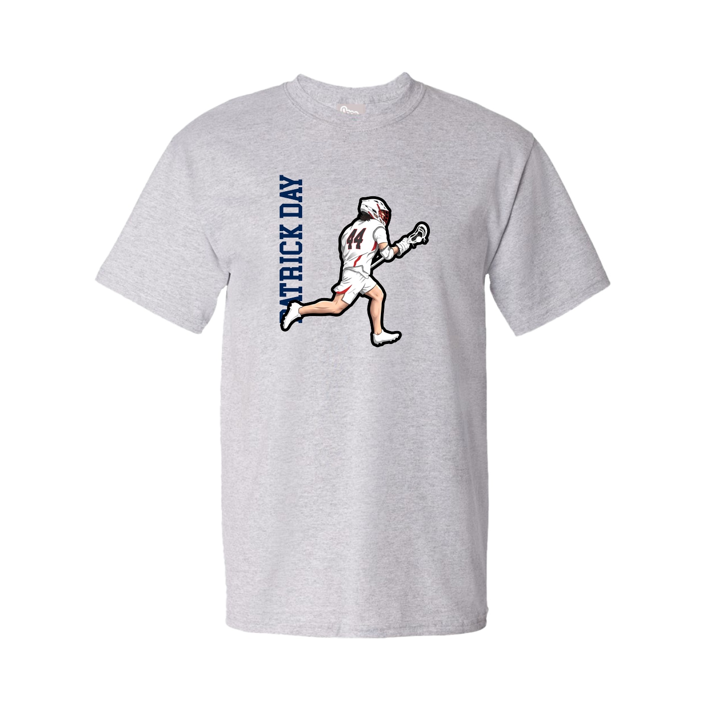 Tee — Name Vertical in Grey